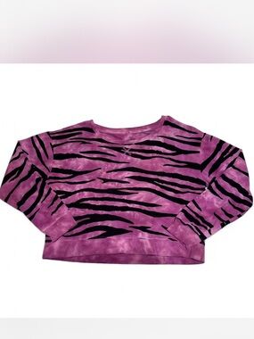 Sundown Purple/Pink Tiger-Print Long Sleeve Sweatshirt